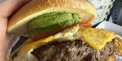 Signature burger and fries served at MoJoe's Burger Joint in Glenwood South, Raleigh.